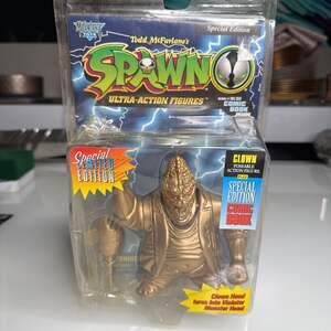 1996 McFarlane Toys Spawn Special Edition Gold Clown Ultra-Action Figure New